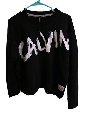 Calvin Klein Performance Women’s Black with White 'CALVIN' Sweatshirt, Sz Large